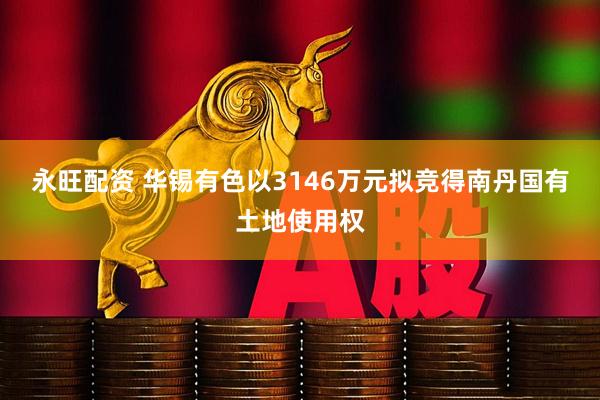 永旺配资 华锡有色以3146万元拟竞得南丹国有土地使用权