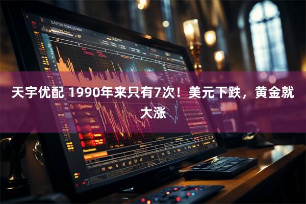 天宇优配 1990年来只有7次！美元下跌，黄金就大涨