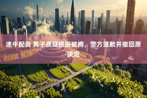 速牛配资 男子质疑校服被拘，警方道歉并撤回原决定