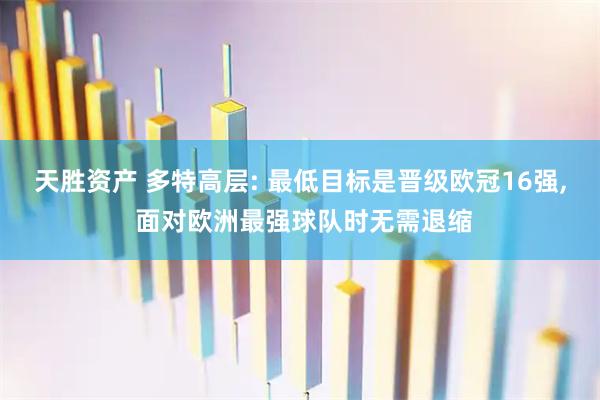 天胜资产 多特高层: 最低目标是晋级欧冠16强, 面对欧洲最强球队时无需退缩